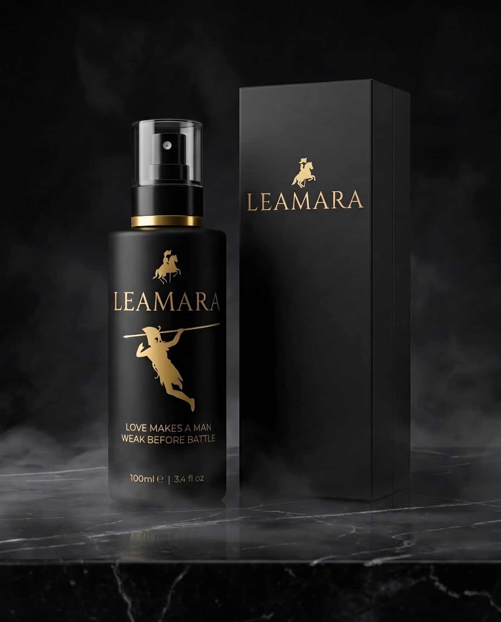 LEAMARA Limited Gold Edition, 100 ml, Flasche und goldene Box